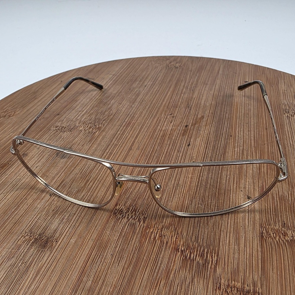 Burberry Mens Eyeglasses Frames B 3077 1189/73 Gold Aviator Full Rim 60-17-135 - Picture 1 of 13